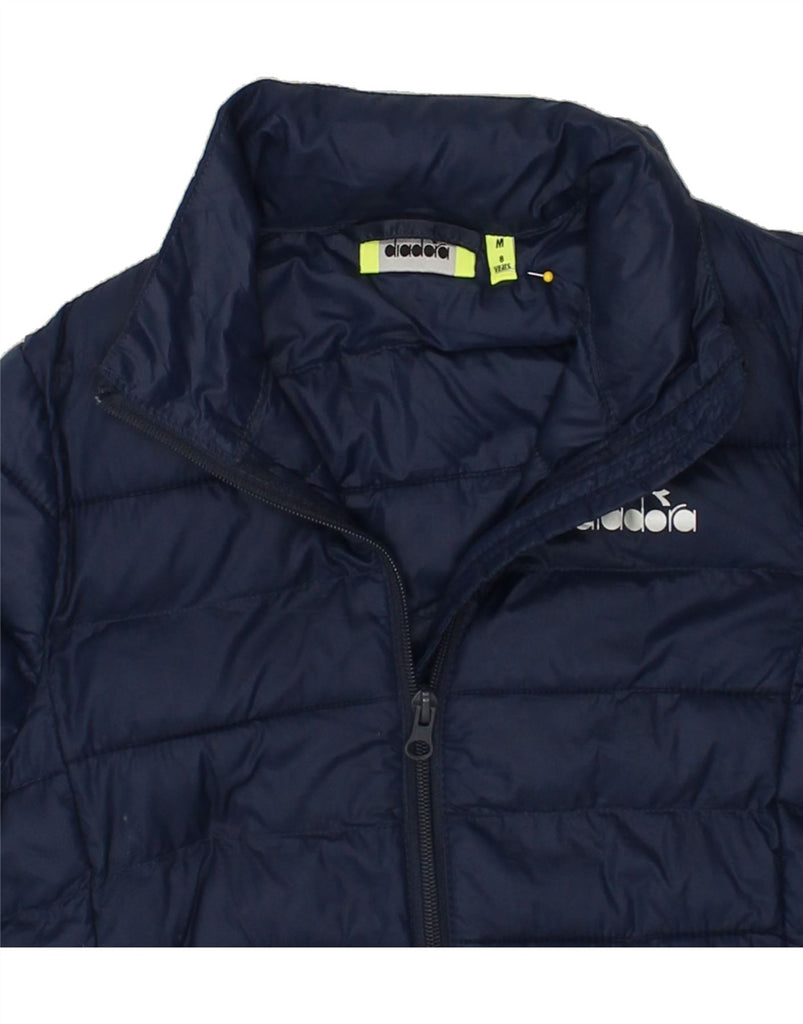 DIADORA Boys Padded Jacket 7-8 Years Navy Blue Polyester | Vintage Diadora | Thrift | Second-Hand Diadora | Used Clothing | Messina Hembry 