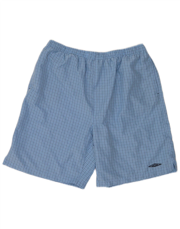 Umbro Mens Graphic Regular Sport Shorts 2XL Blue Check