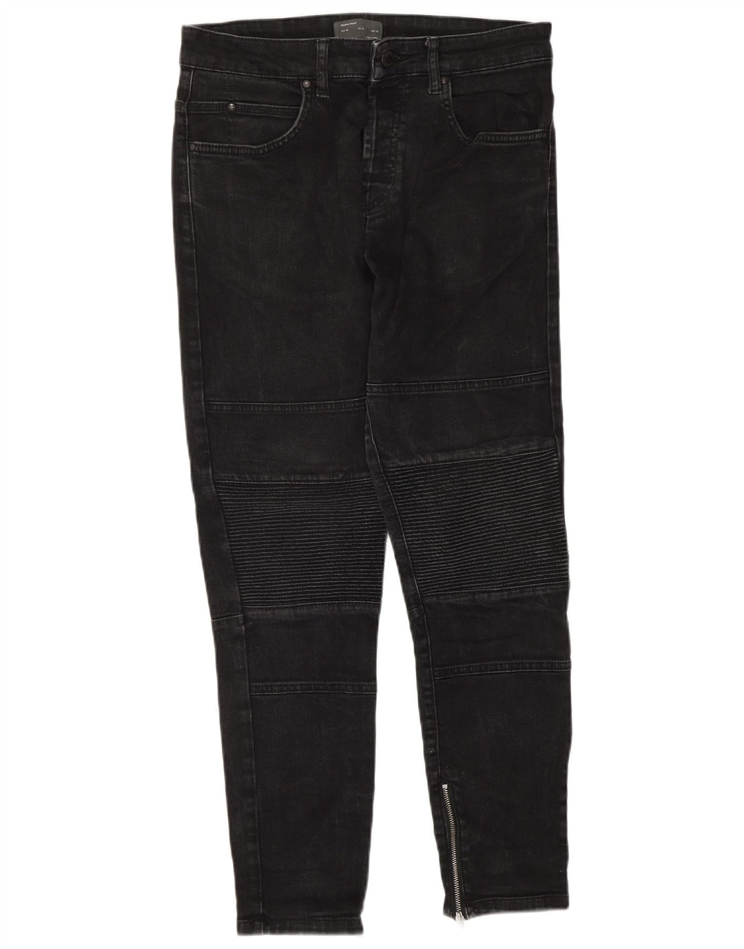 ZARA Mens Slim Jeans EU 38 Small W30 L28 Black Cotton