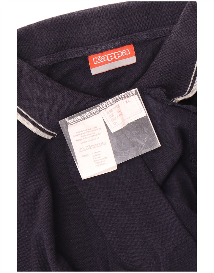 Kappa Mens Polo Shirt XL Navy Blue Cotton