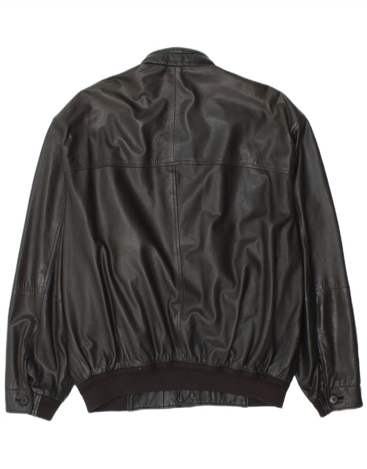 KAPRAUN Mens Leather Jacket UK 40 Large Black