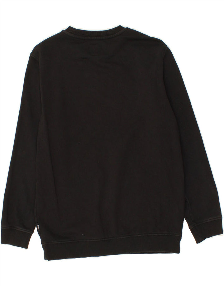 VANS Boys Graphic Sweatshirt Jumper 12-13 Years Large Black