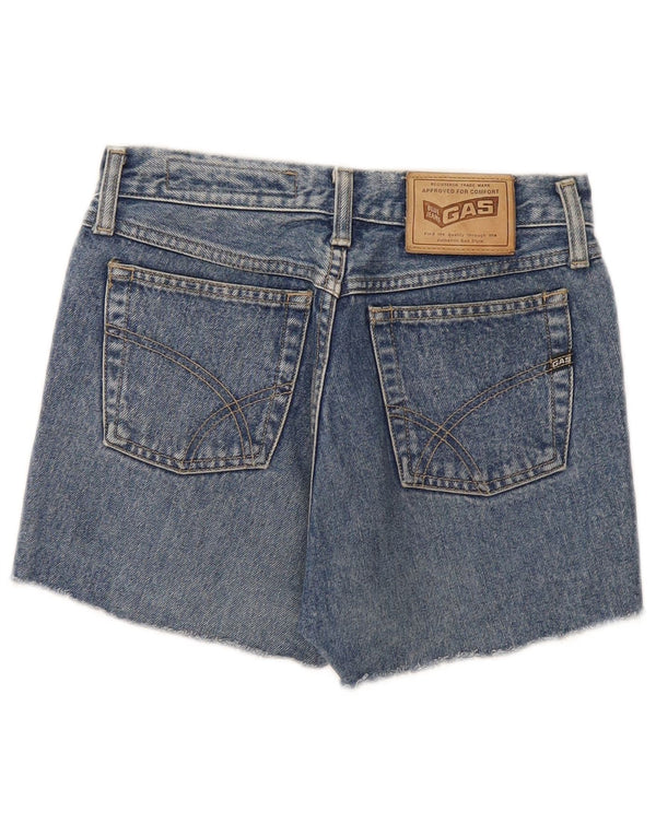 Gas Womens Denim Shorts W28 Medium Blue Cotton