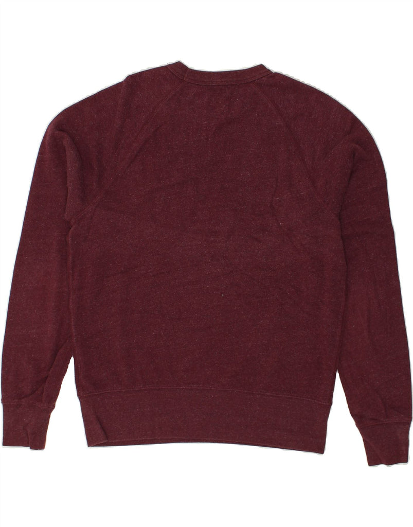 J. CREW Mens Sweatshirt Jumper Medium Maroon Flecked Cotton | Vintage J. Crew | Thrift | Second-Hand J. Crew | Used Clothing | Messina Hembry 