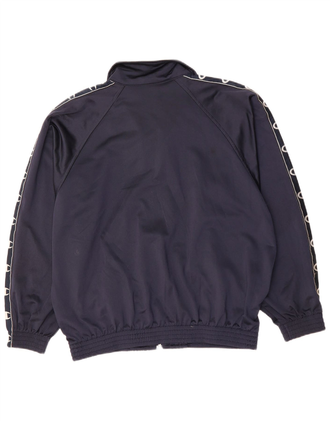 Champion Mens Graphic Oversized Tracksuit Top Jacket Small Navy Blue