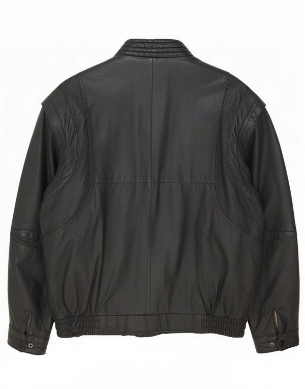 Vintage Mens Leather Jacket UK 40 Large Black
