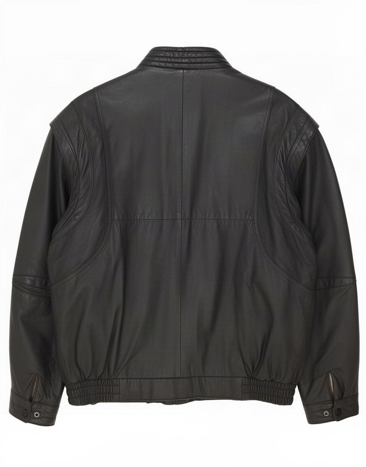 Vintage Mens Leather Jacket UK 40 Large Black