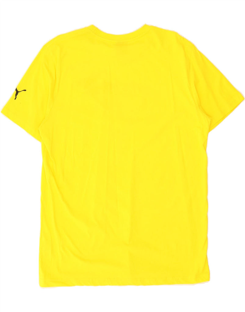 PUMA Mens Graphic T-Shirt Top Large Yellow Cotton Vintage Puma and Second-Hand Puma from Messina Hembry 