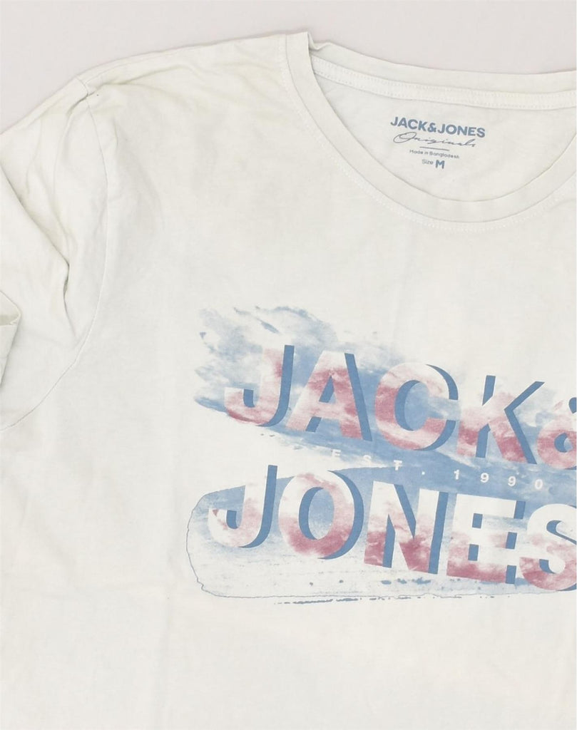 JACK & JONES Mens Graphic T-Shirt Top Medium Blue Cotton | Vintage Jack & Jones | Thrift | Second-Hand Jack & Jones | Used Clothing | Messina Hembry 