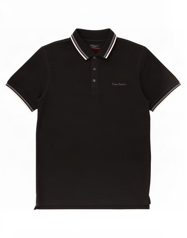 Pierre Cardin Mens Polo Shirt Large Black Cotton