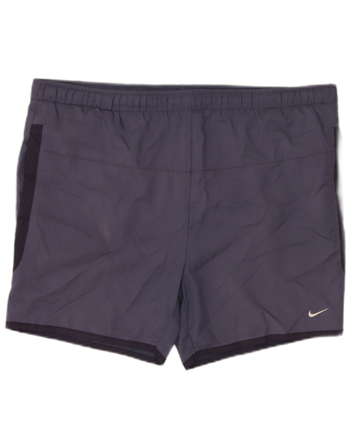 Nike Mens Swimming Shorts UK 39/41 Medium Navy Blue Colourblock Polyester