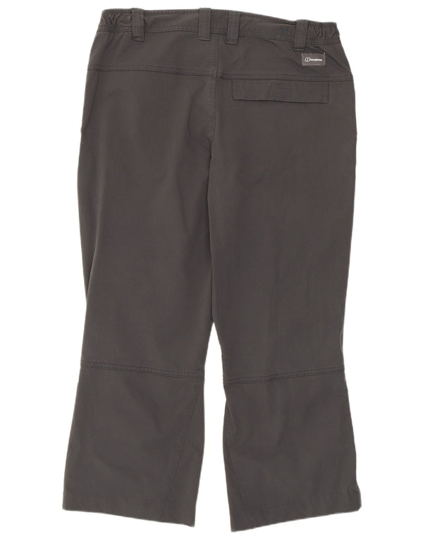 Berghaus Womens Hiking Cropped Trousers UK 14 Large W34 L25 Grey Polyamide
