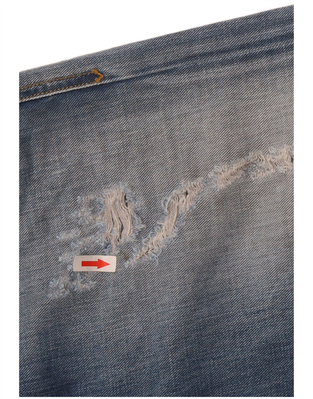 Diesel Mens Belther Distressed Straight Jeans W32 L34 Blue Cotton