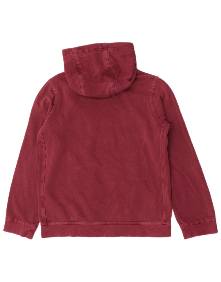 Nike Boys Graphic Hoodie Jumper 10-11 Years Medium Maroon Cotton