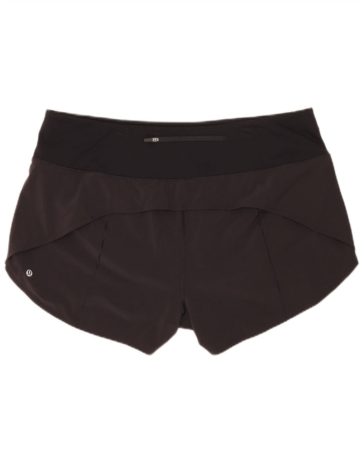 Lululemon Womens Sport Shorts US 18 2XL Black Polyester