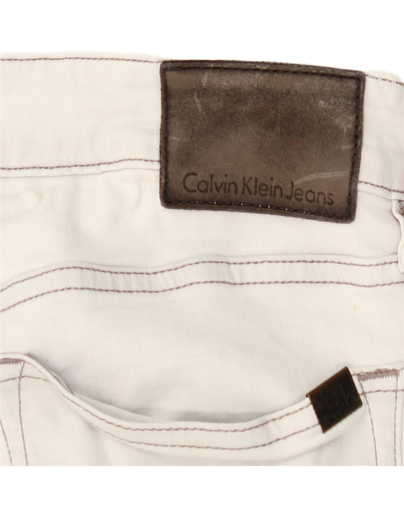 CALVIN KLEIN Mens Slim Jeans W32 L30 Off White Vintage Calvin Klein and Second-Hand Calvin Klein from Messina Hembry 