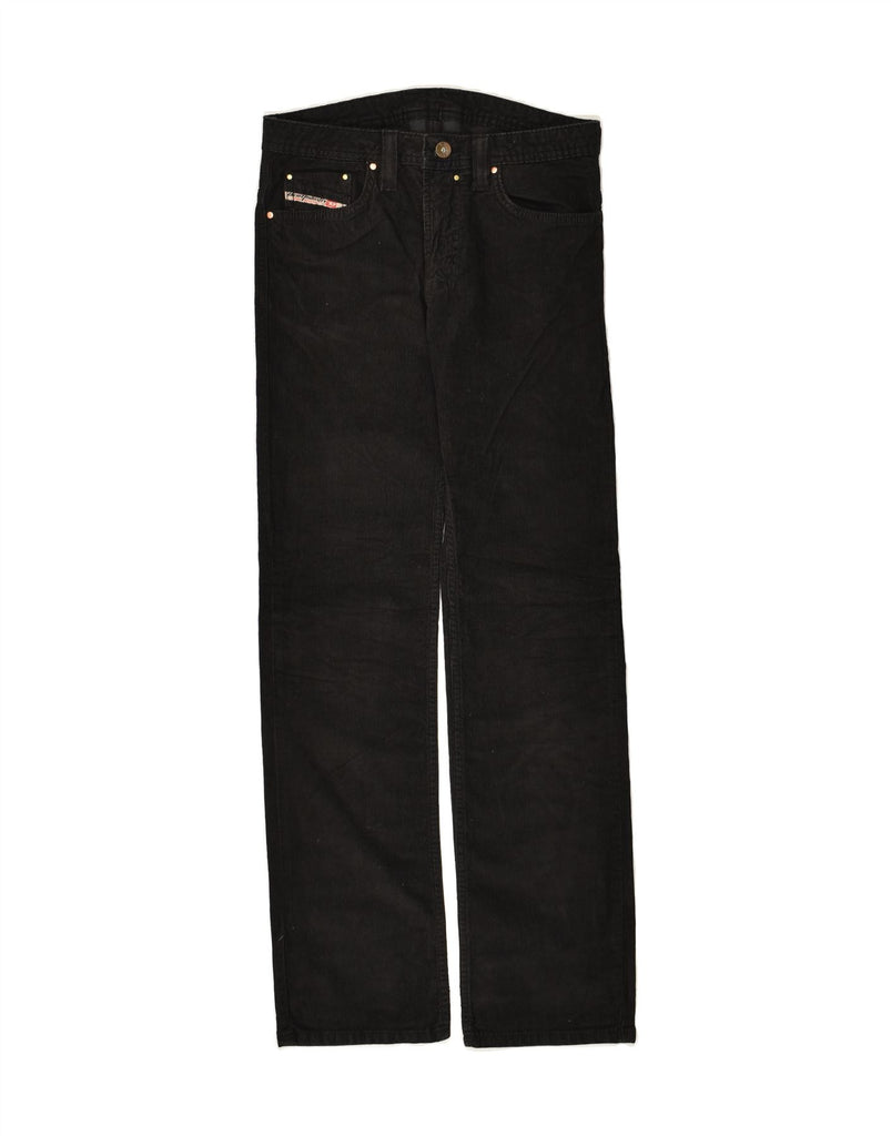 DIESEL Womens Straight Corduroy Trousers UK 12 Medium W28 L30 Black Cotton | Vintage Diesel | Thrift | Second-Hand Diesel | Used Clothing | Messina Hembry 