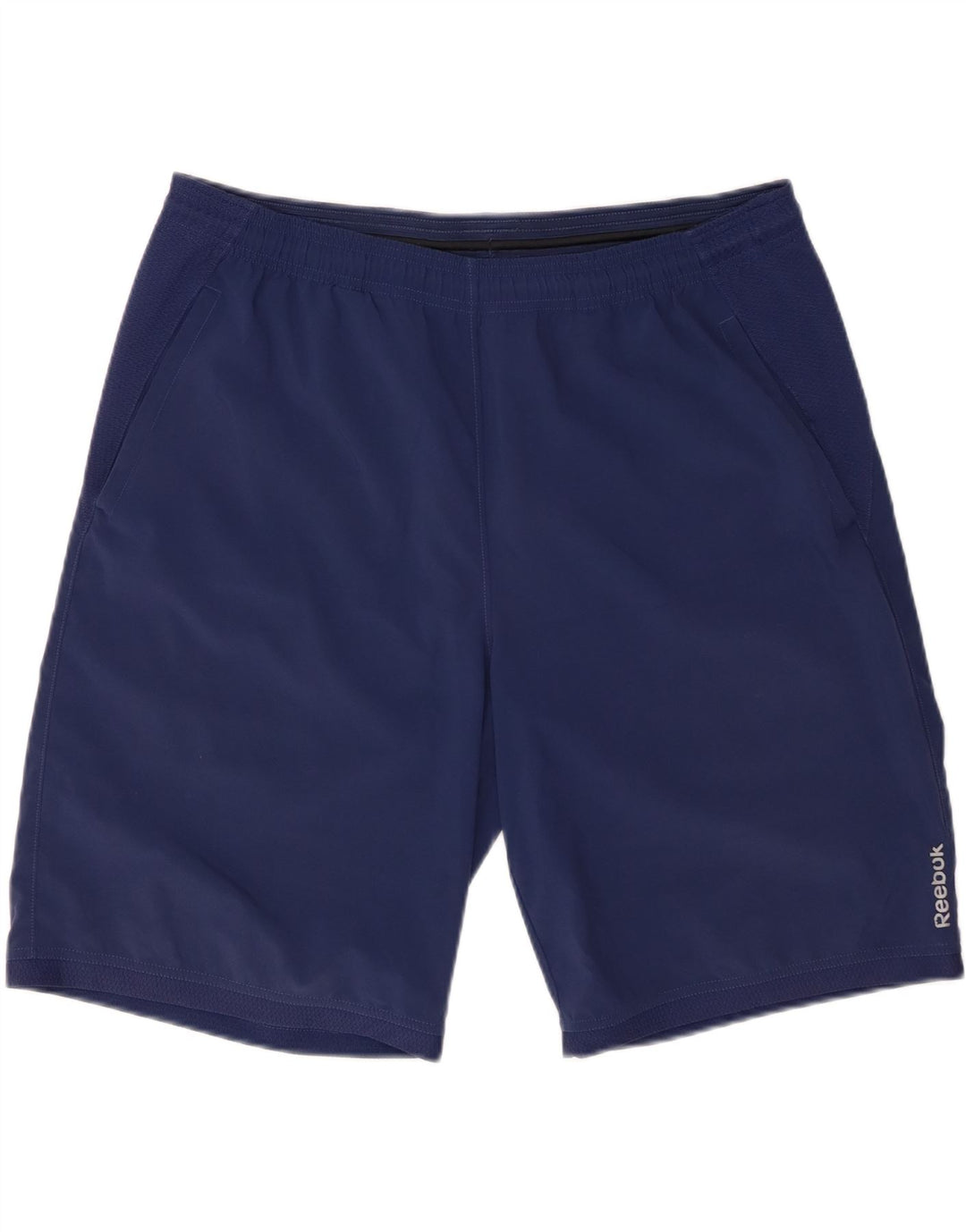 REEBOK Mens Sport Shorts Large  Navy Blue Polyester