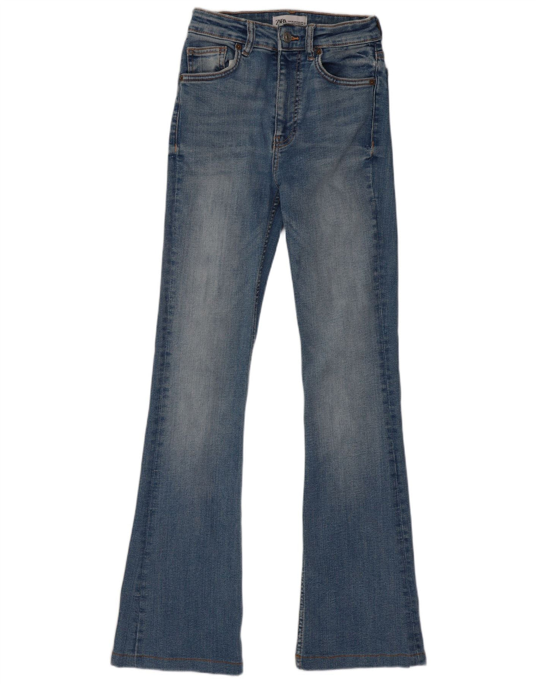 Zara Womens Flared Jeans EU 34 2XS W24 L30 Blue