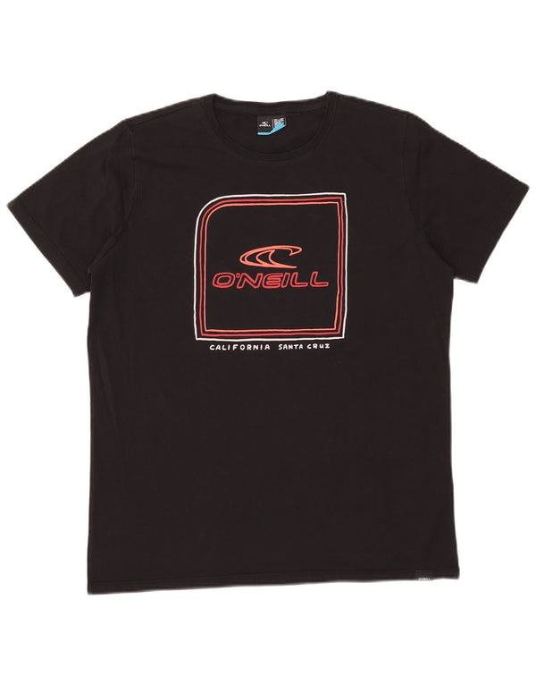 O'Neill Mens Graphic T-Shirt Top Medium Black Cotton