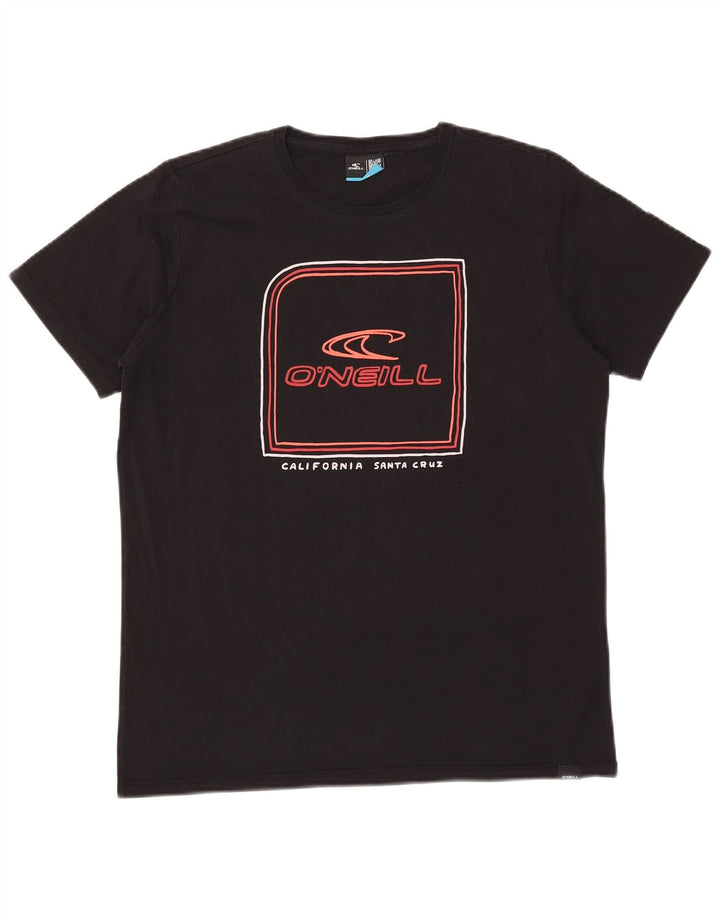 O'Neill Mens Graphic T-Shirt Top Medium Black Cotton