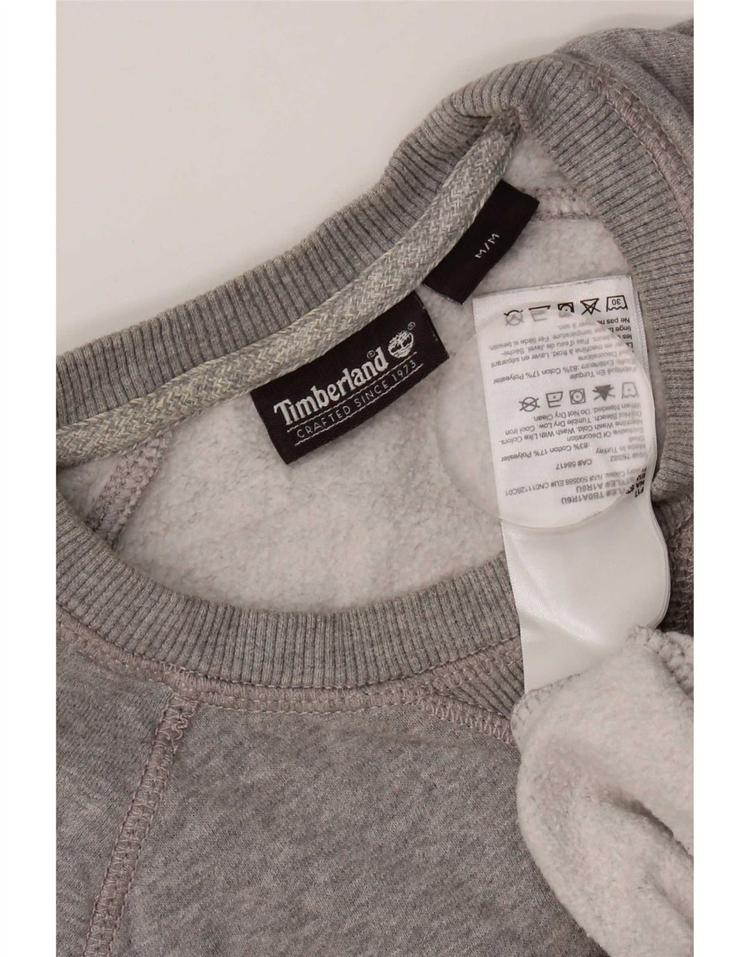 Timberland Mens Sweatshirt Jumper Medium Grey Cotton