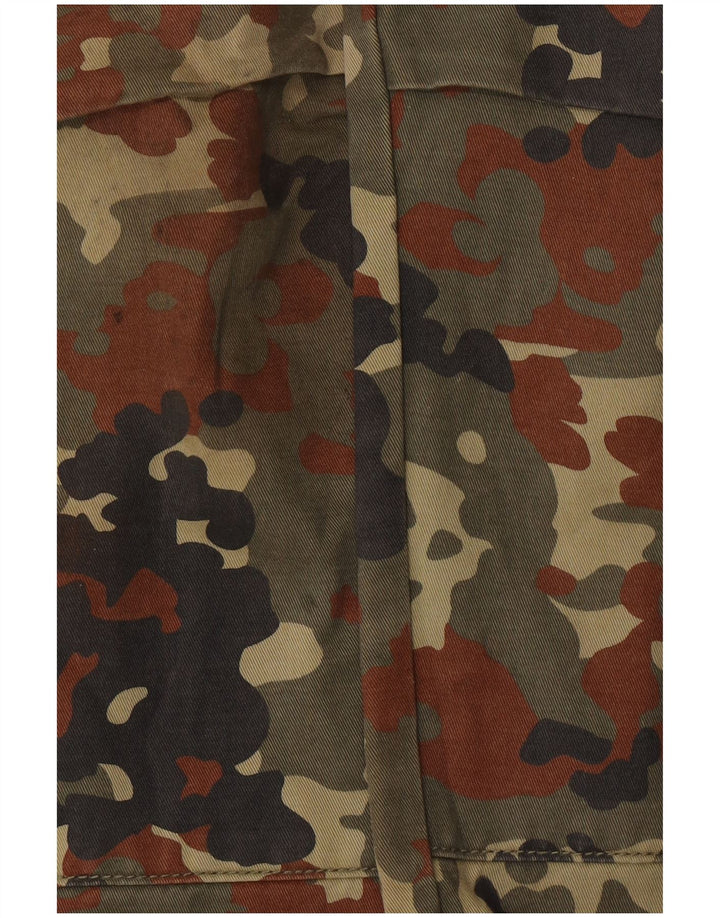 VINTAGE Womens Slim Cargo Trousers UK 16 Large W32 L33 Khaki Camouflage