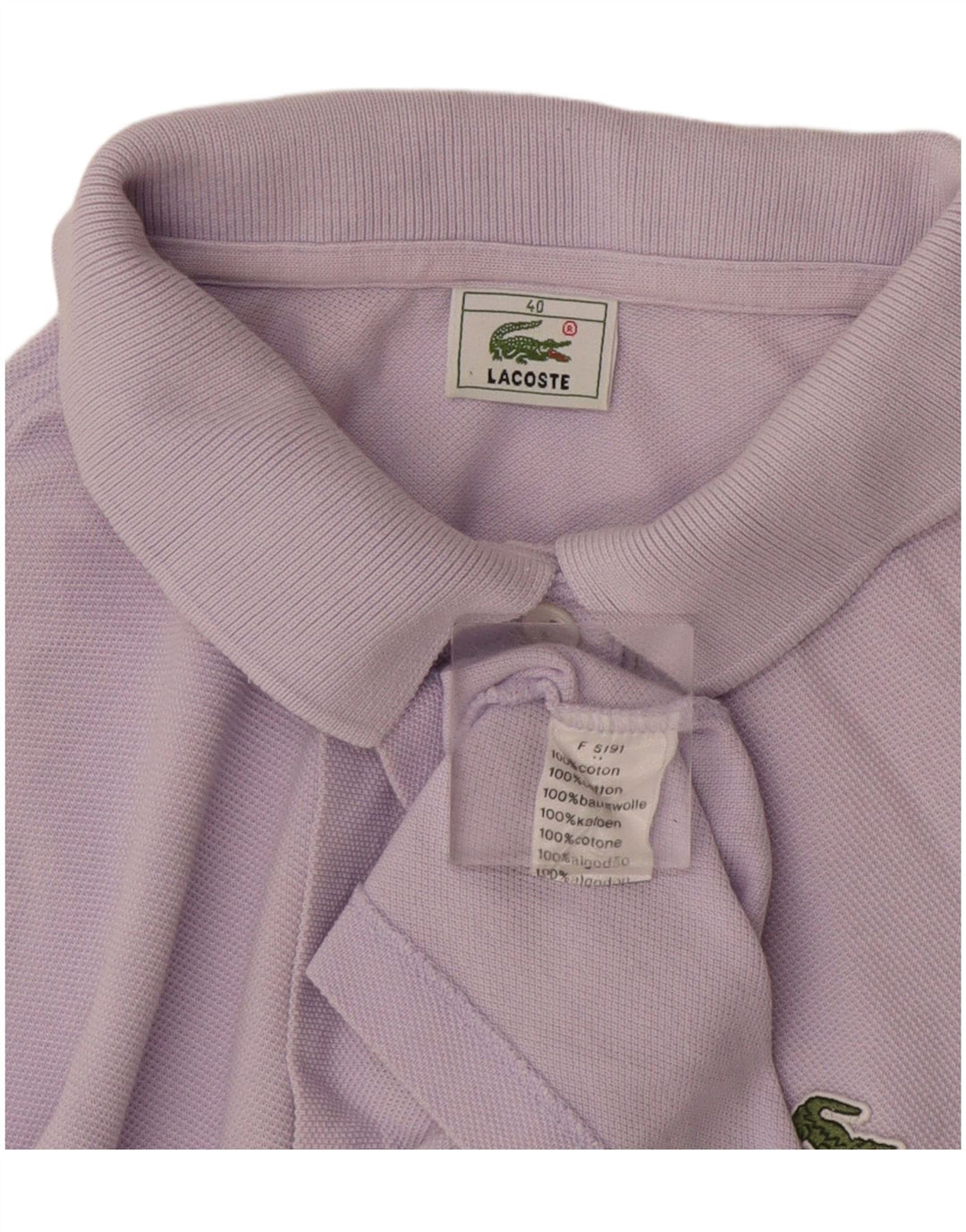 Lacoste Womens Polo Shirt Size 40 Medium Purple Cotton