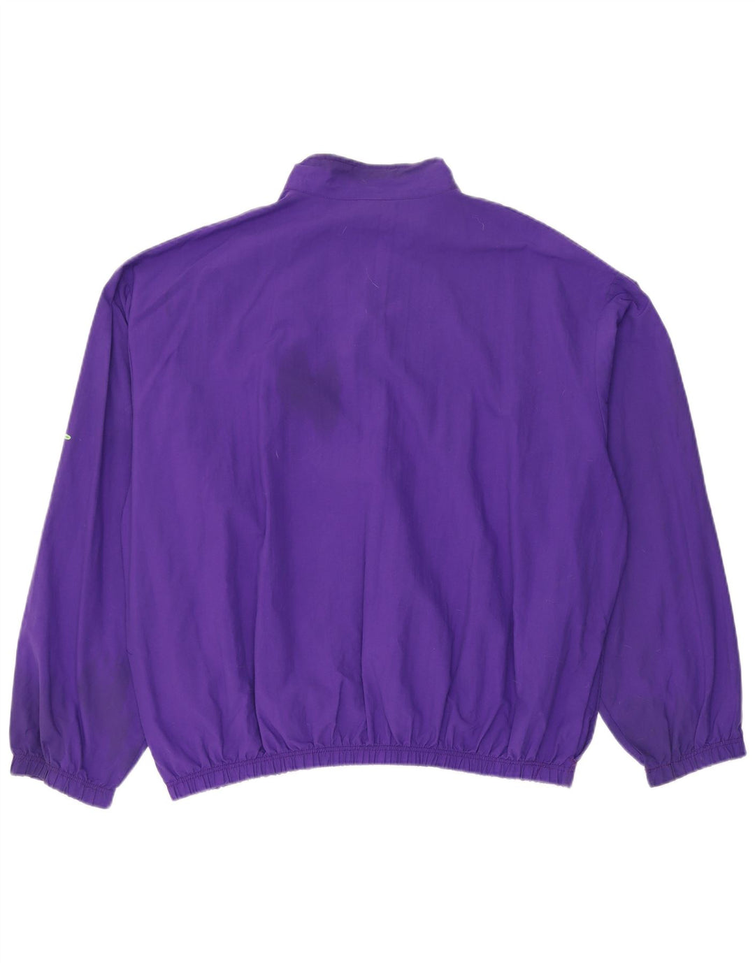 Vintage Mens Pullover Tracksuit Top Jacket One Size Purple Nylon