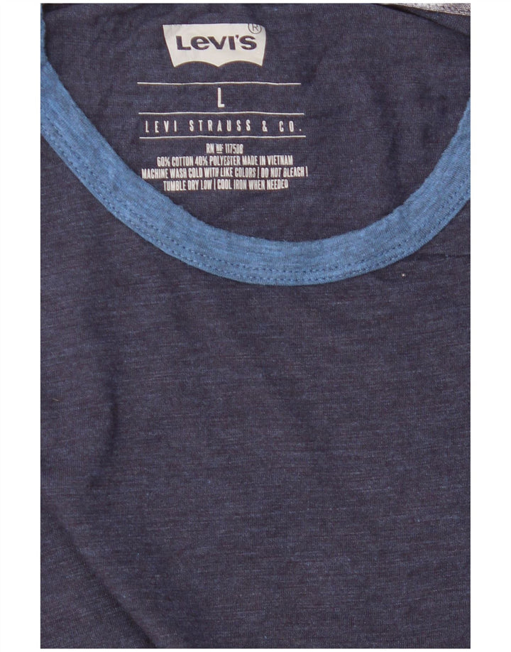 Levi's Mens T-Shirt Top Large Navy Blue