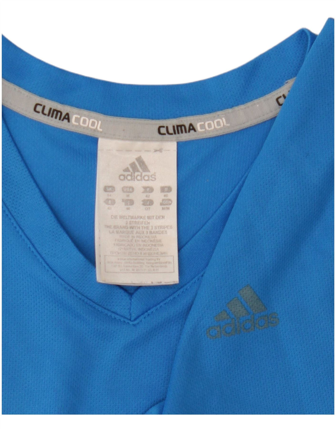 Adidas Womens Running Top Long Sleeve UK 14 Medium Blue Polyester Sports