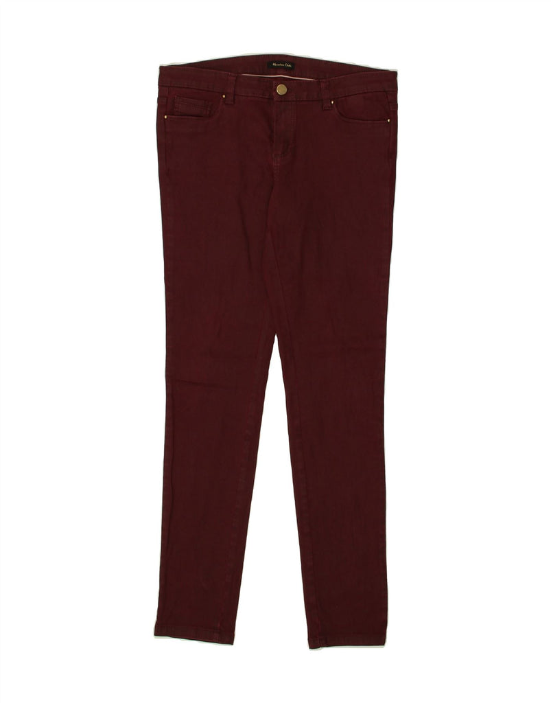 MASSIMO DUTTI Womens Skinny Jeans EU 40 Medium W30 L30 Maroon Cotton Vintage Massimo Dutti and Second-Hand Massimo Dutti from Messina Hembry 