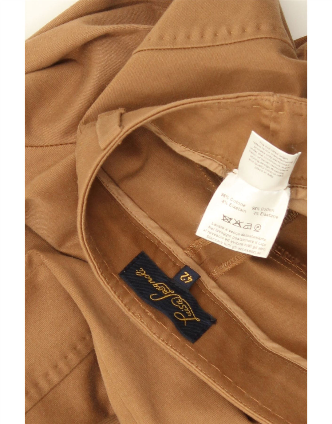Luisa Spagnoli Womens Slim Cropped Trousers IT 42 Medium W32 L27 Brown