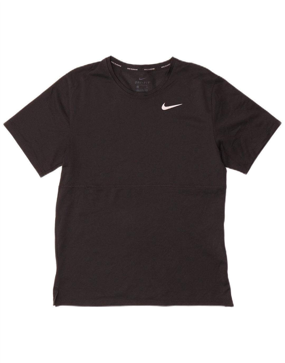 NIKE Mens Dri Fit T-Shirt Top Small Black Polyester