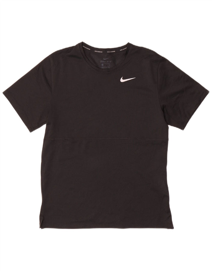 NIKE Mens Dri Fit T-Shirt Top Small Black Polyester