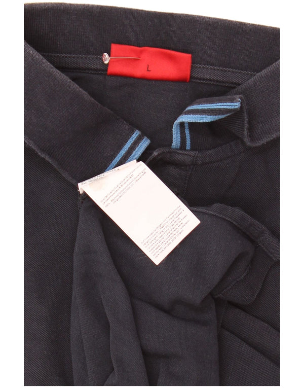 Hugo Boss Mens Polo Shirt Large Navy Blue Cotton