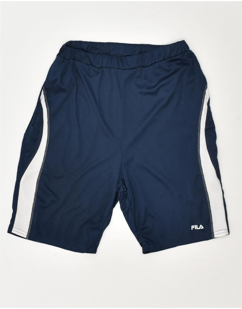 FILA Mens Sport Shorts Small Navy Blue Polyester | Vintage Fila | Thrift | Second-Hand Fila | Used Clothing | Messina Hembry 