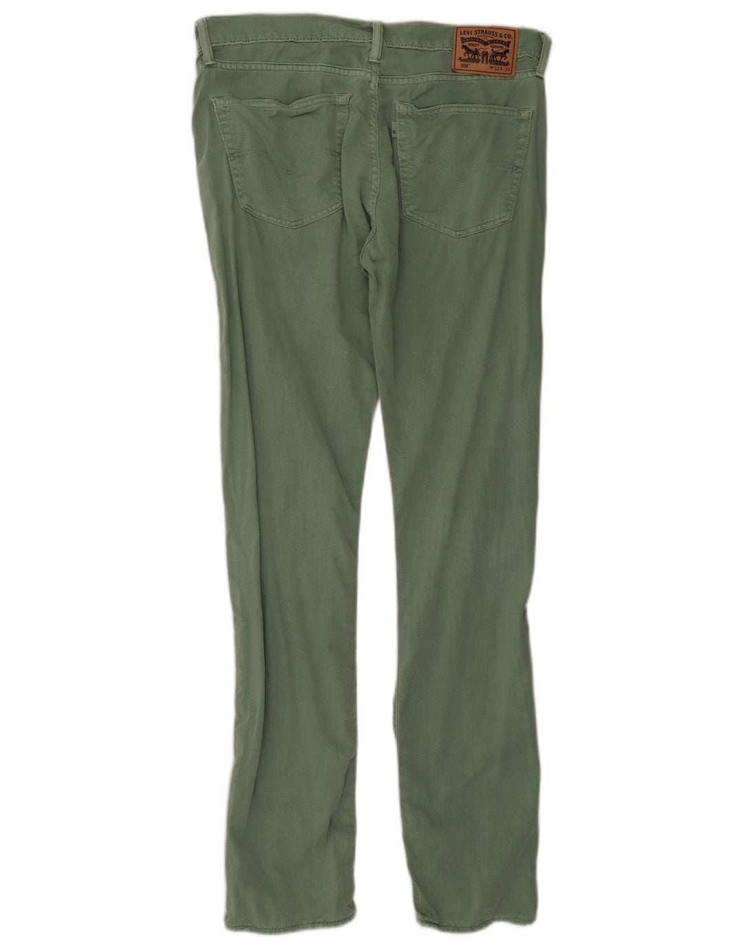 Levi's Womens 508 Tapered Jeans W32 L34 Green Cotton