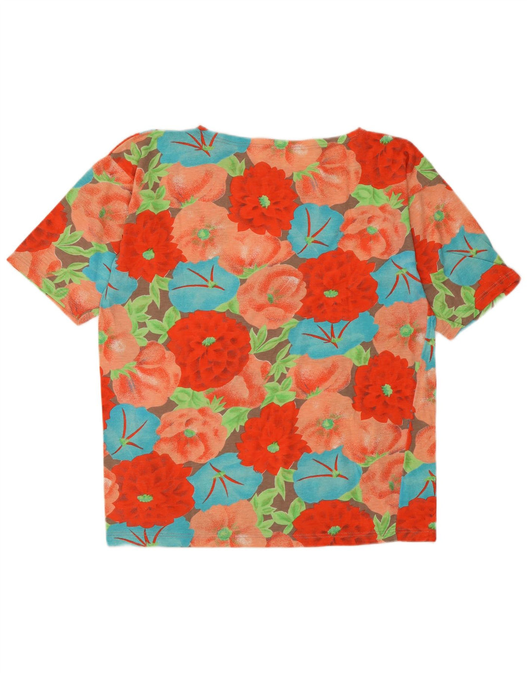 Vintage Womens Graphic T-Shirt Top UK 14 Medium Multicoloured Floral