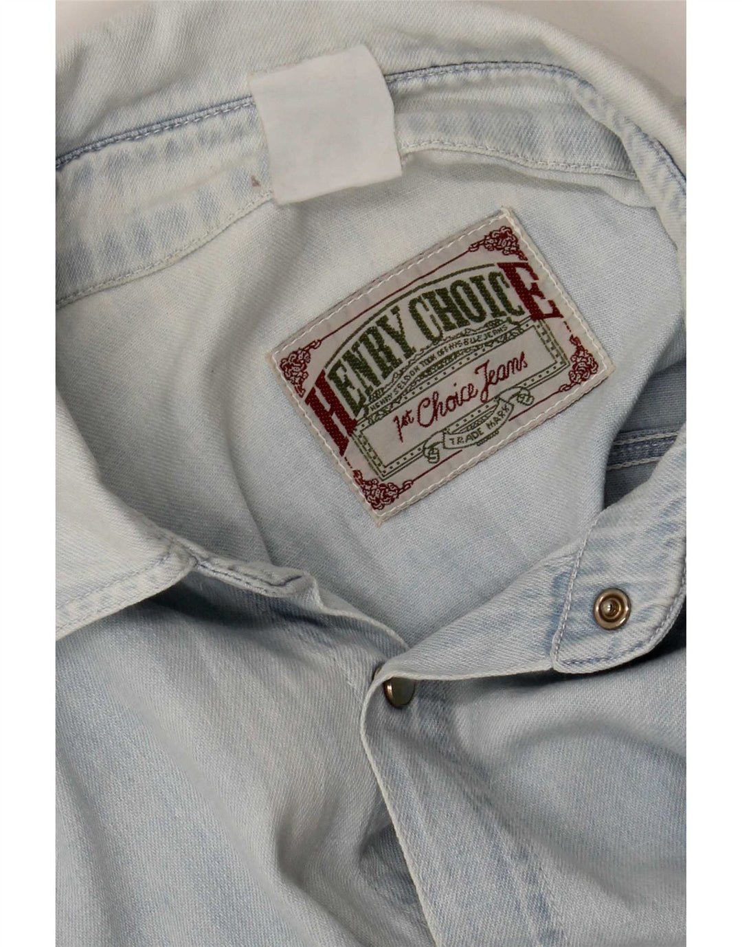 Vintage Mens Denim Shirt XL Blue