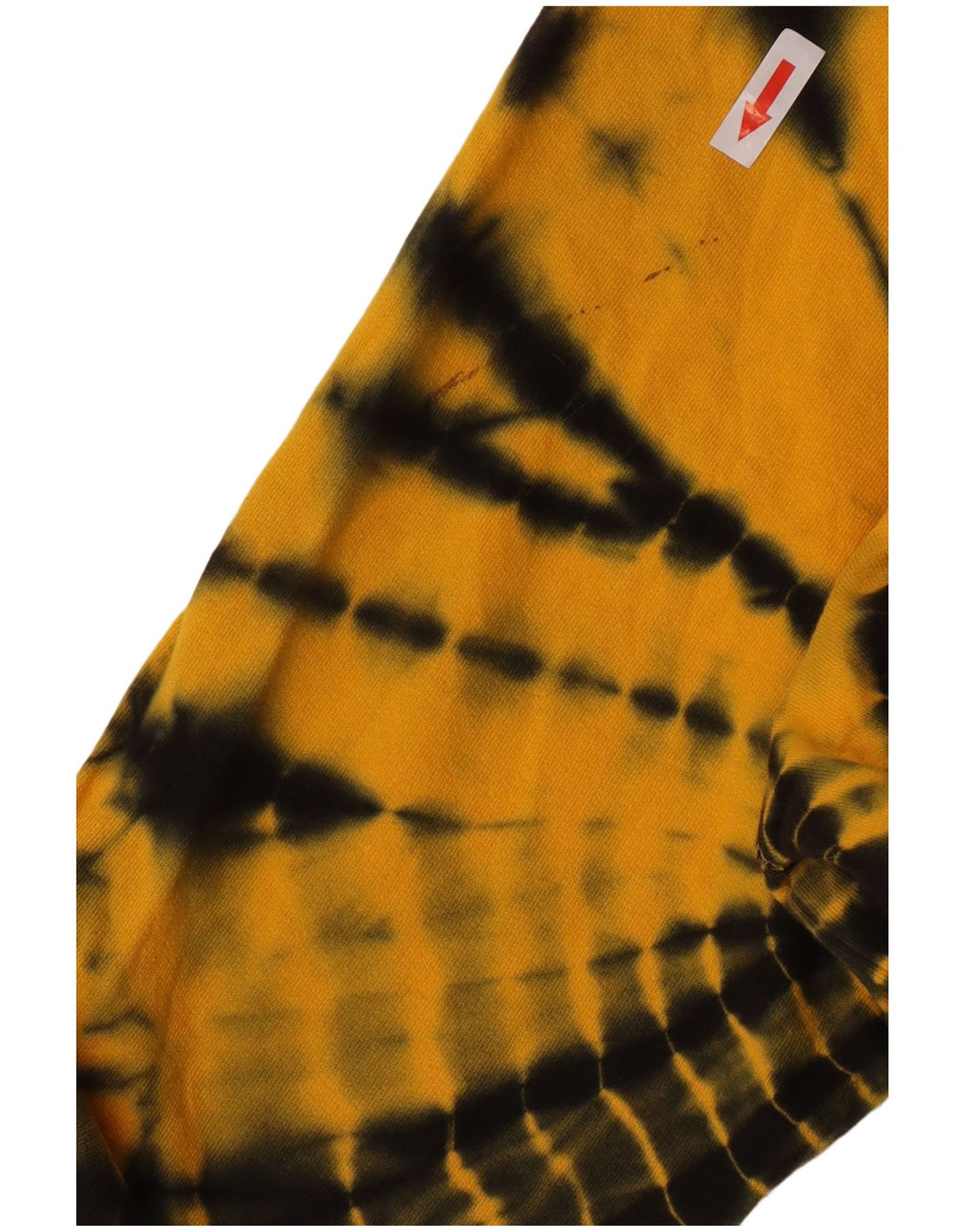 Dkny Womens Oversized Graphic Sweatshirt Jumper UK 10 Small Yellow Tie Dye