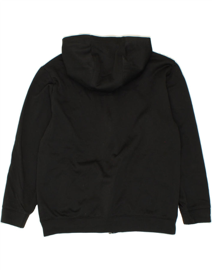 ADIDAS Boys Graphic Zip Hoodie Sweater 11-12 Years Black Polyester Vintage Adidas and Second-Hand Adidas from Messina Hembry 