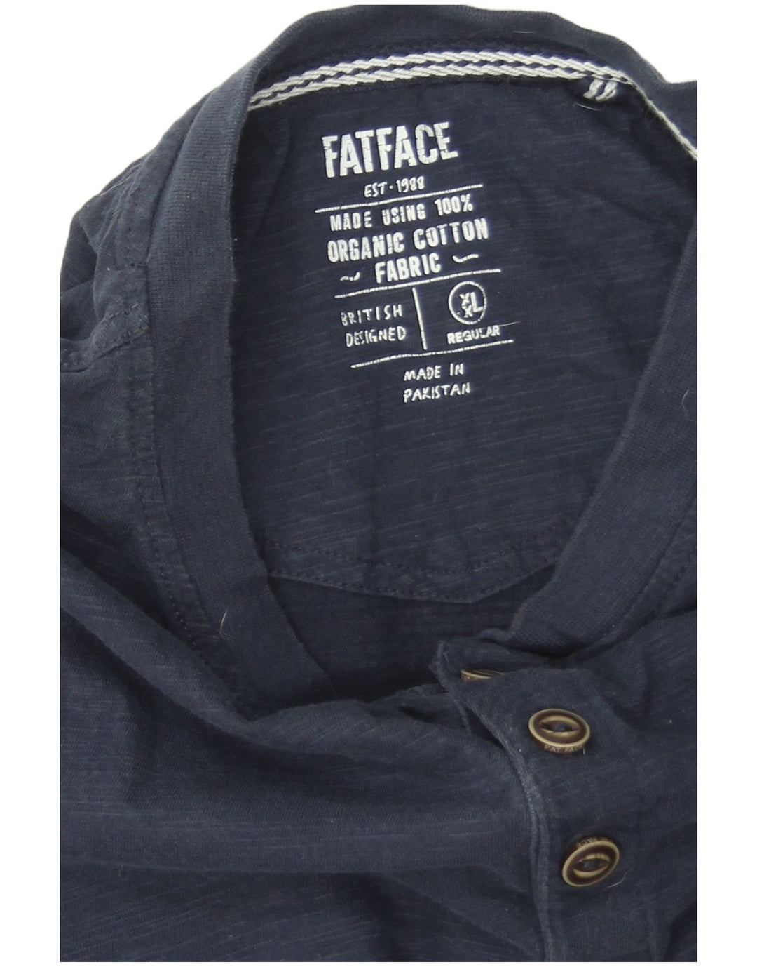 Fat Face Mens Regular T-Shirt Top 2XL Navy Blue Cotton