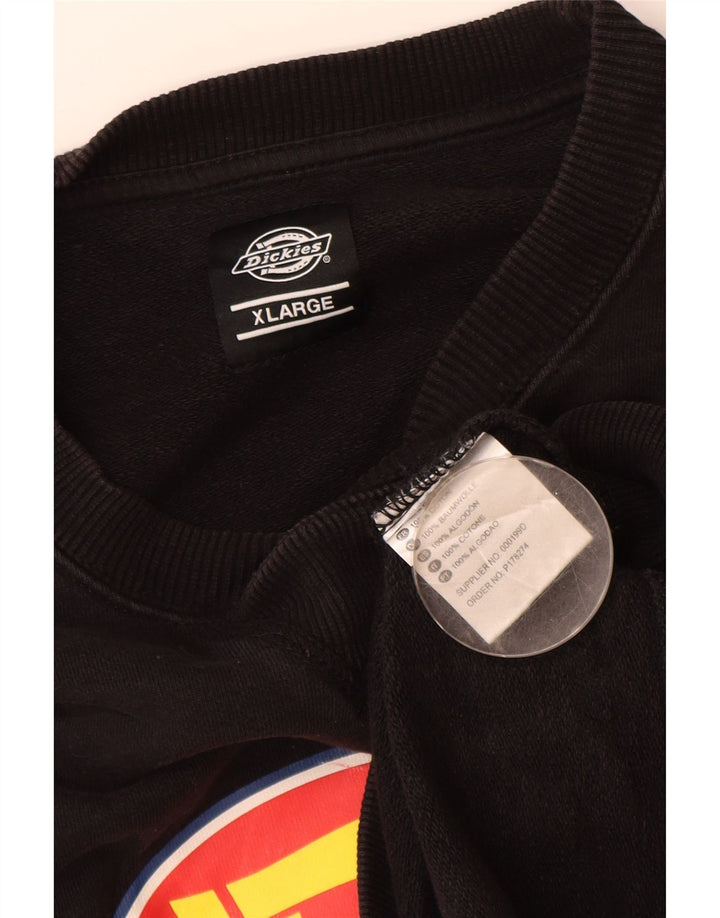 Dickies Mens Graphic Sweatshirt Jumper XL Black Cotton
