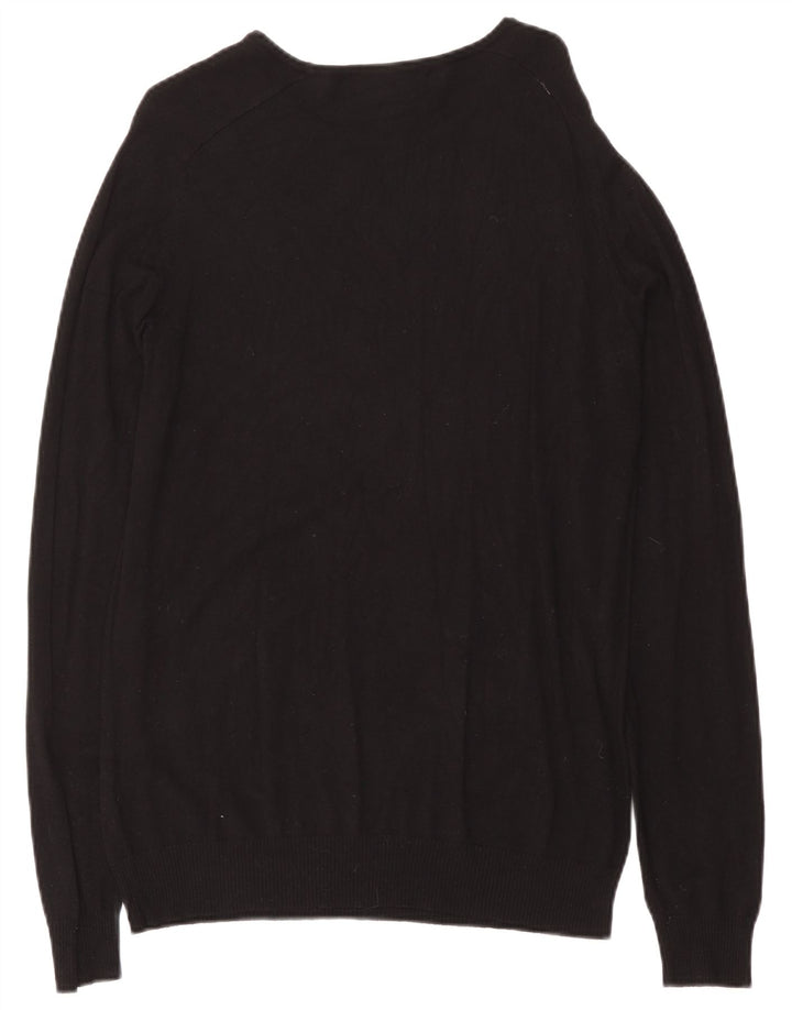 Zara Mens Boat Neck Jumper Sweater Large Black