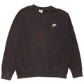 Nike Mens Sweatshirt Jumper Large Black Cotton