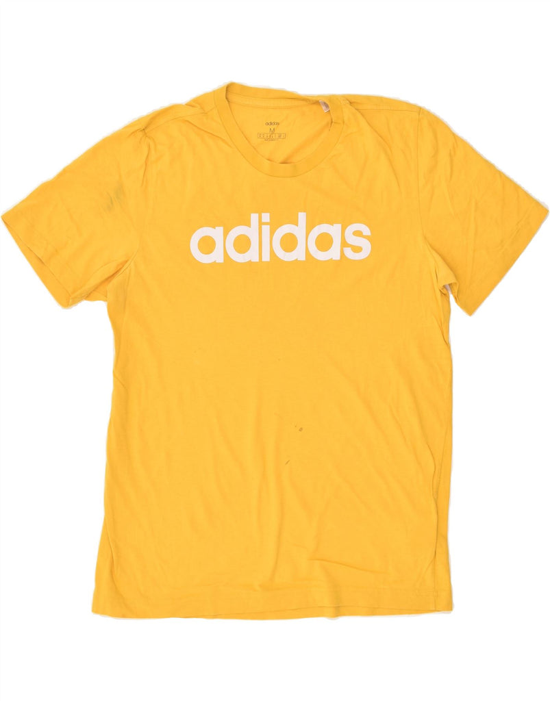 ADIDAS Mens Graphic T-Shirt Top Medium Yellow Cotton | Vintage Adidas | Thrift | Second-Hand Adidas | Used Clothing | Messina Hembry 