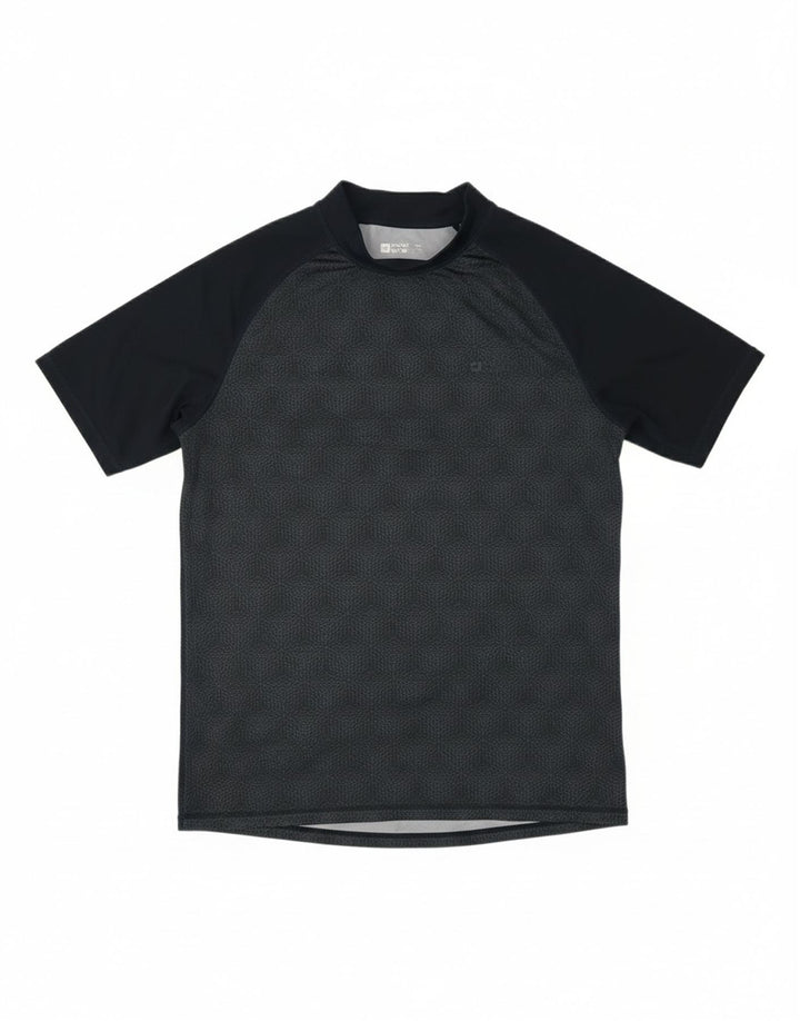 MOUNTAIN WAREHOUSE Mens T-Shirt Top Large Navy Blue Geometric Polyester