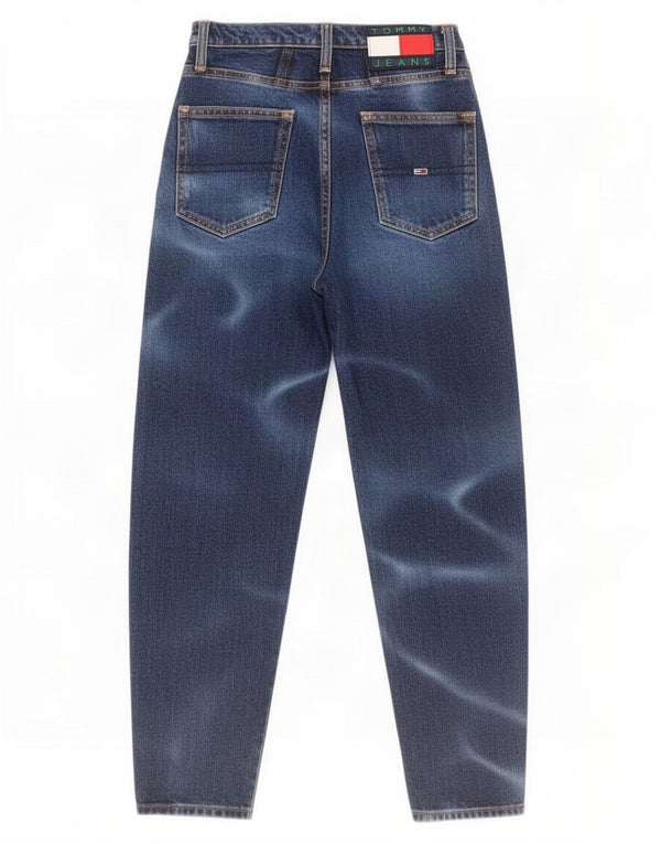 Tommy Hilfiger Womens Mom Jean High Rise Tapered Jeans W24 L30 Navy Blue