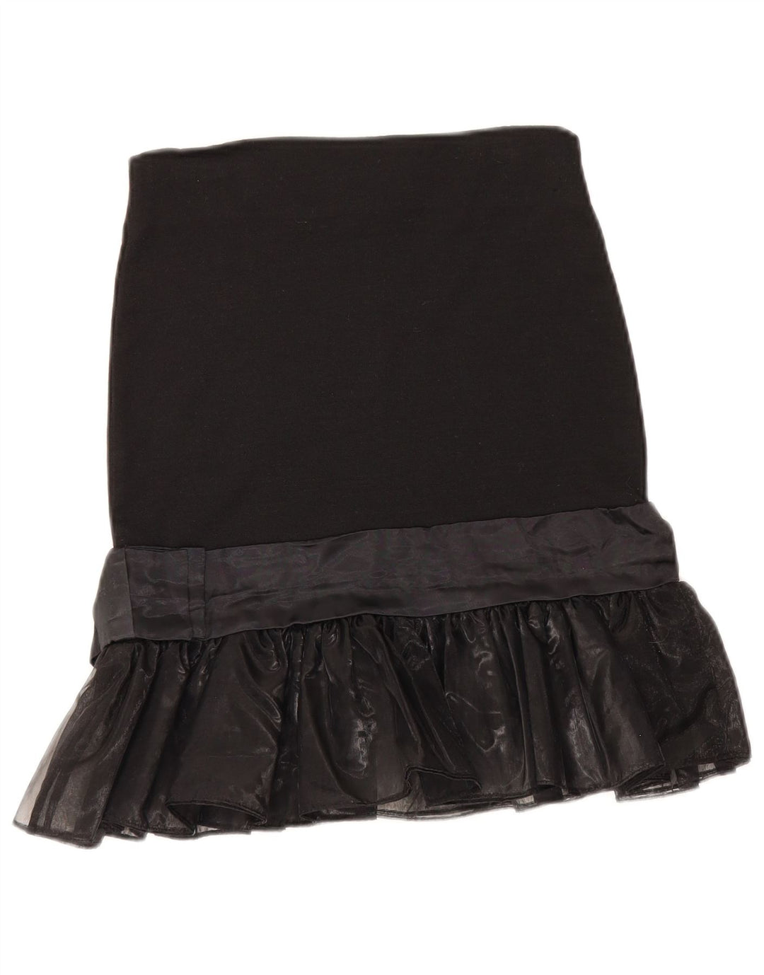 Vintage Womens Trumpet Skirt IT 44 Medium W28  Black Viscose